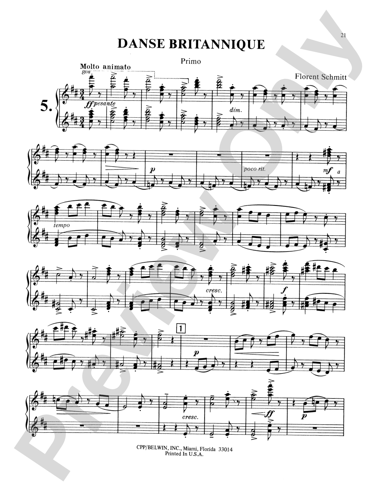 Schmitt: Album of Piano Duets, Volume I