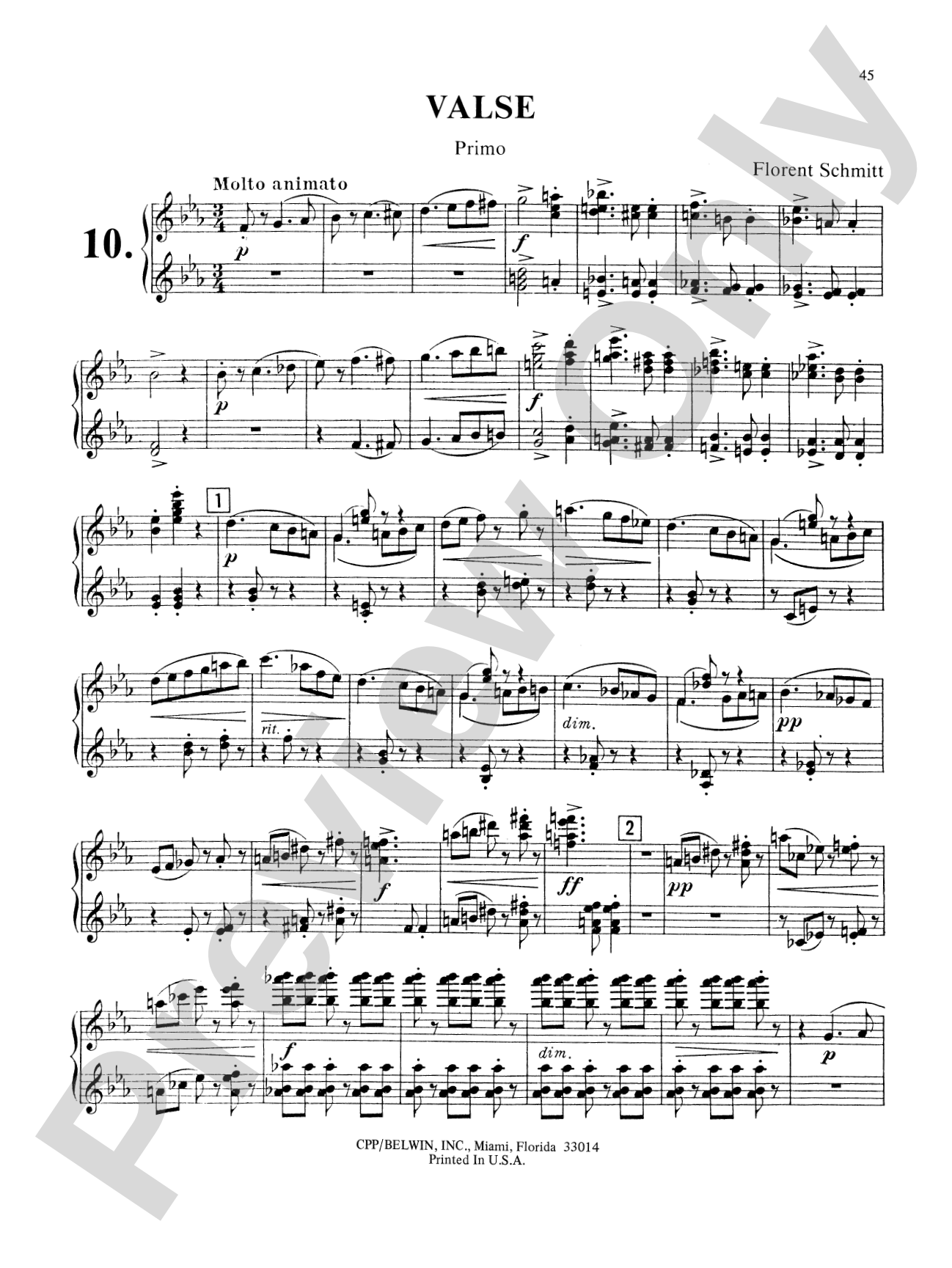 Schmitt: Album of Piano Duets, Volume I