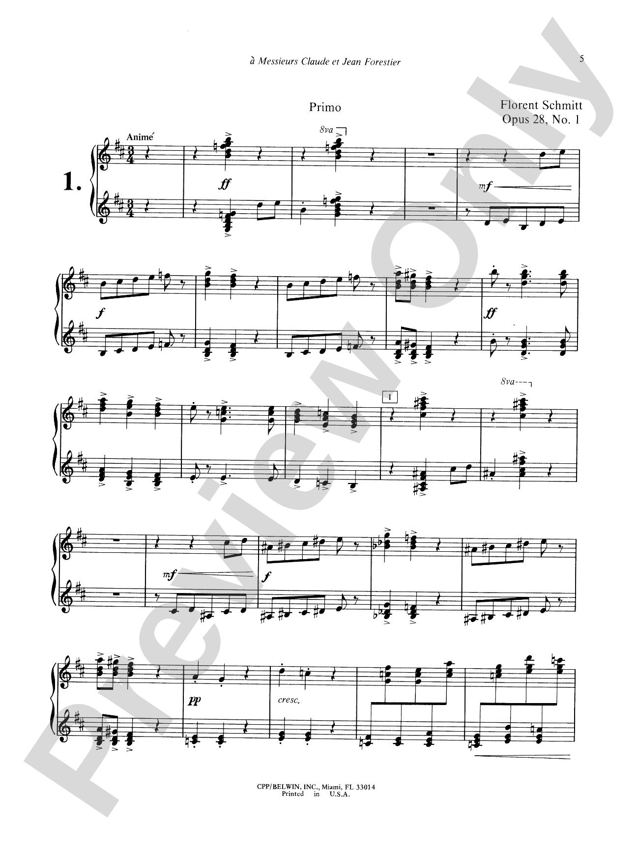 Schmitt: Album of Piano Duets, Volume II: Piano Duet (1 Piano, 4 Hands) Book