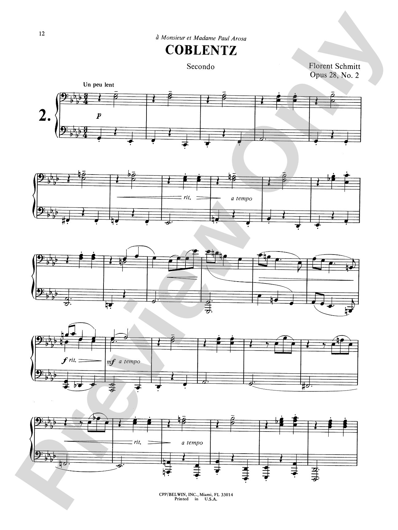 Schmitt: Album of Piano Duets, Volume II