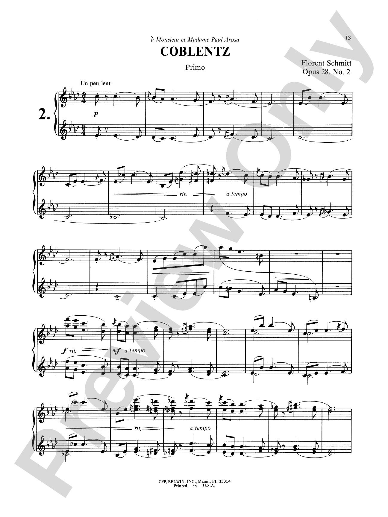 Schmitt: Album of Piano Duets, Volume II