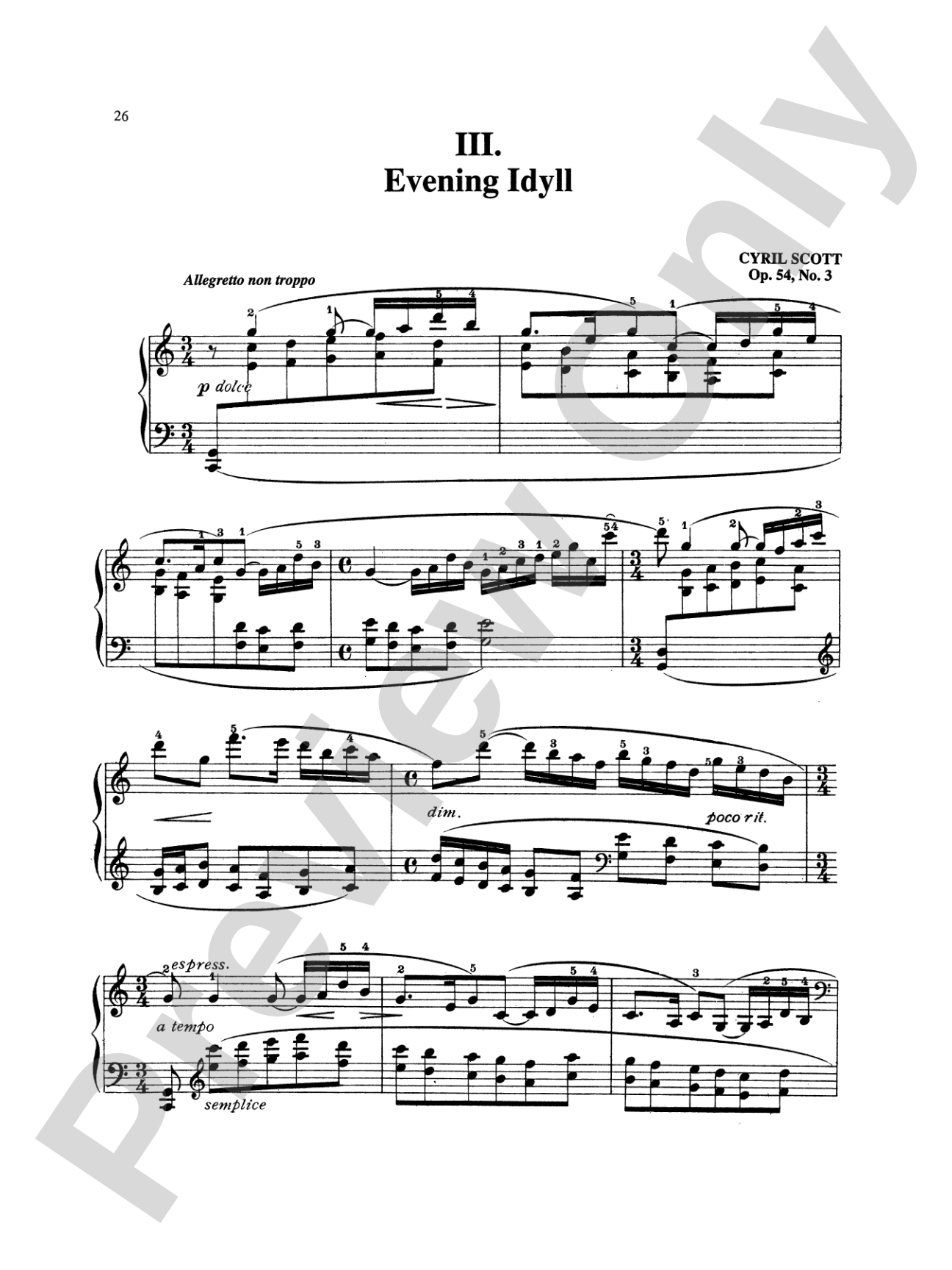 Scott: Selected Piano Works