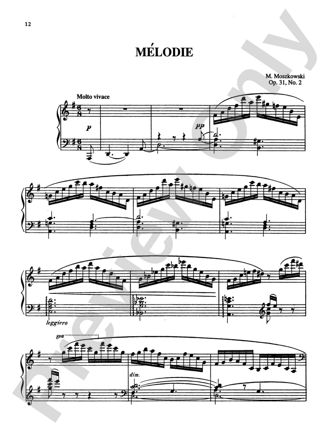 Moszkowski: Six Pieces, Op. 31