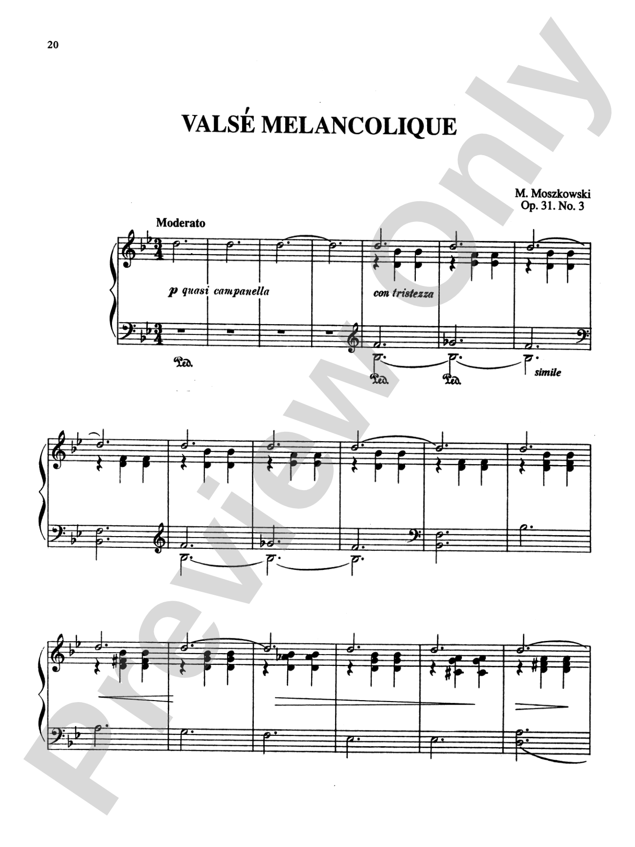Moszkowski: Six Pieces, Op. 31