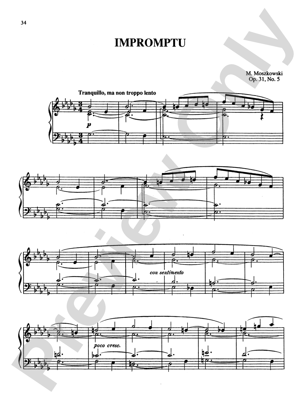 Moszkowski: Six Pieces, Op. 31
