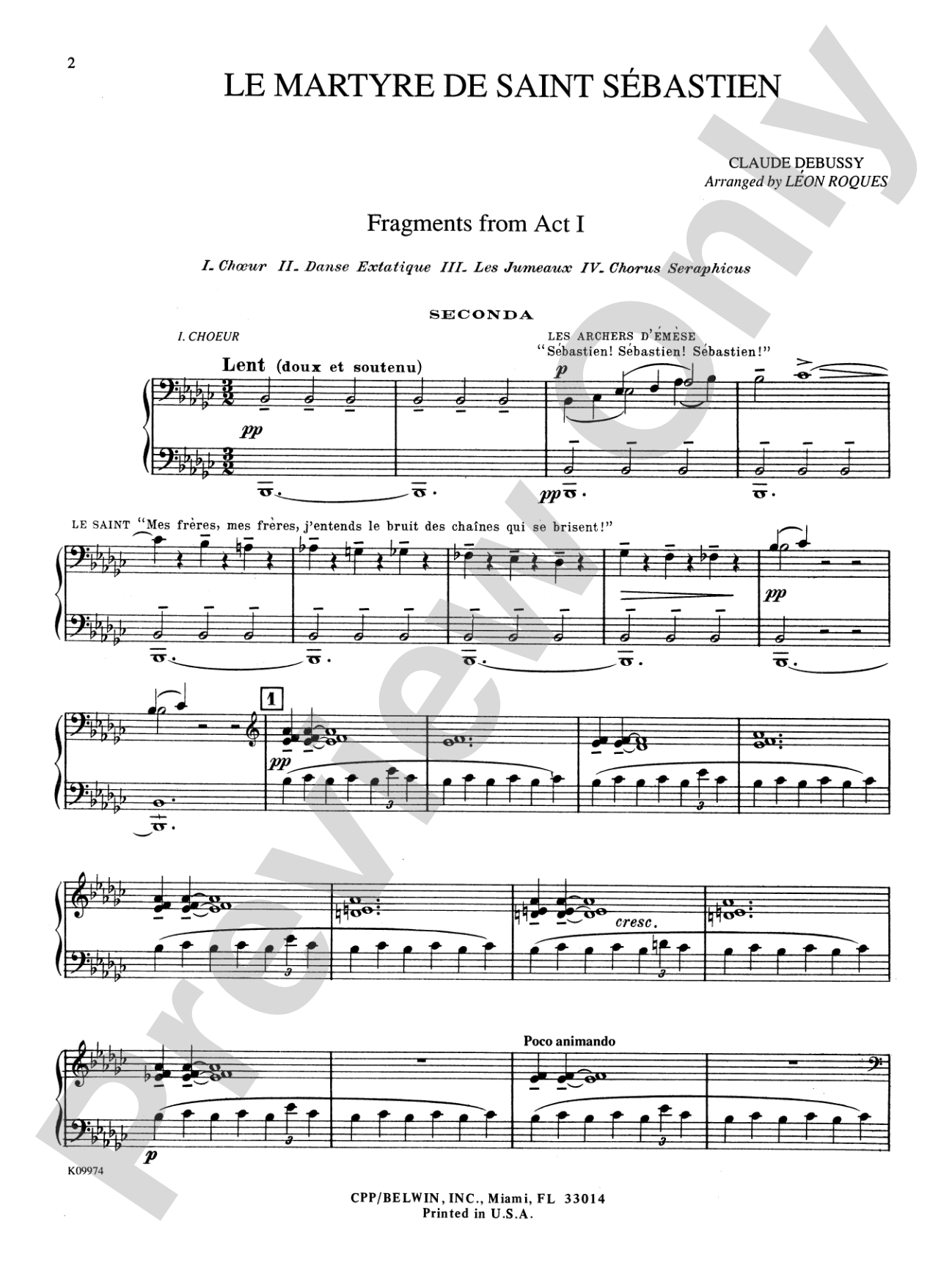 Debussy: Le Martyre de Saint Sébastien (Transcr. Roques)