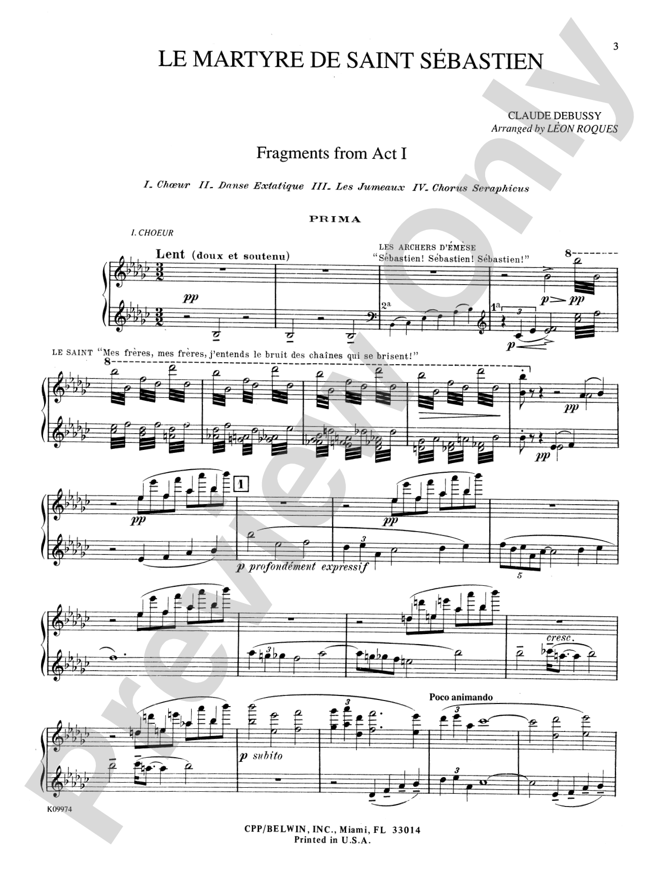 Debussy: Le Martyre de Saint Sébastien (Transcr. Roques)