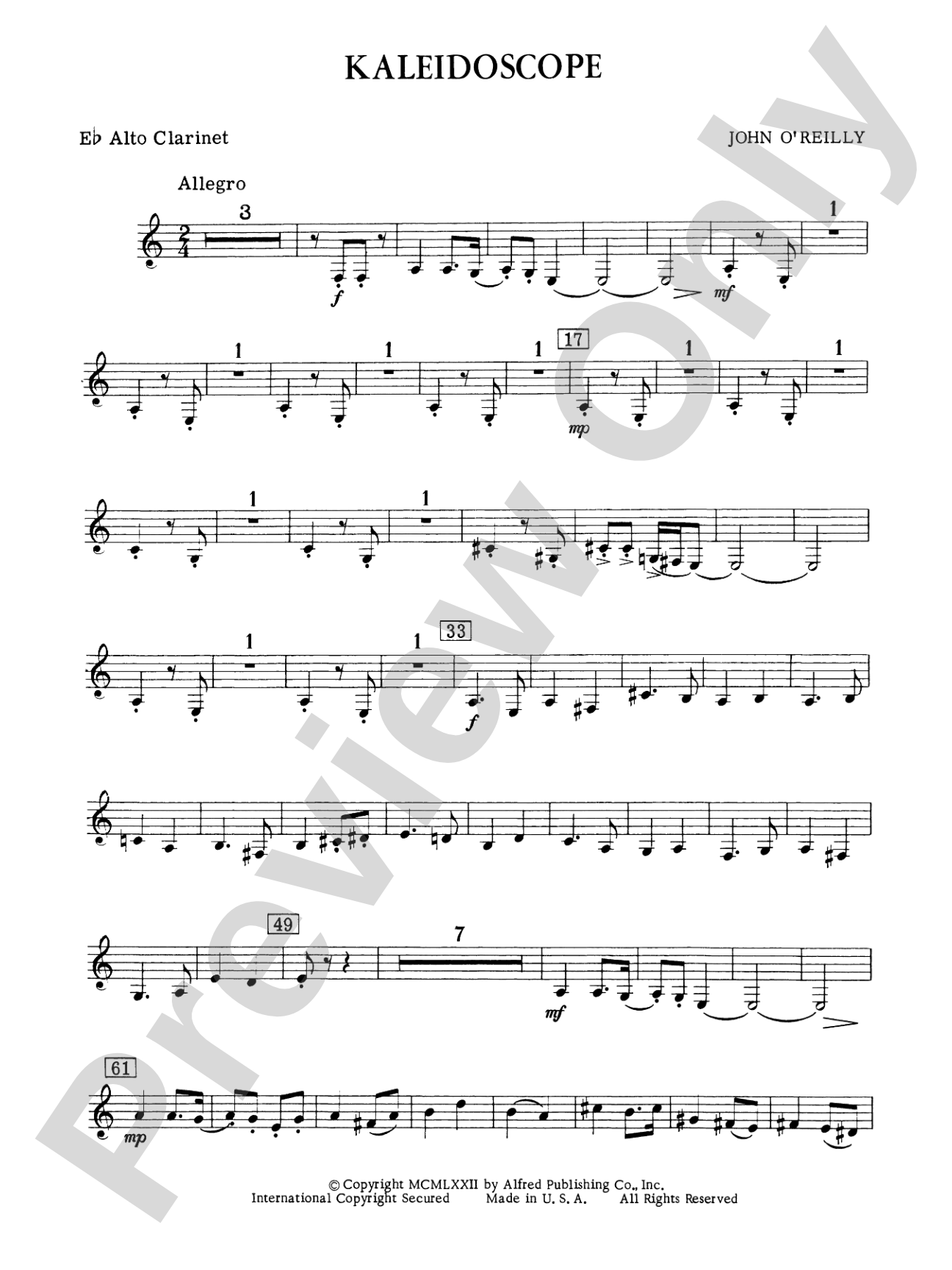 Kaleidoscope: E-flat Alto Clarinet