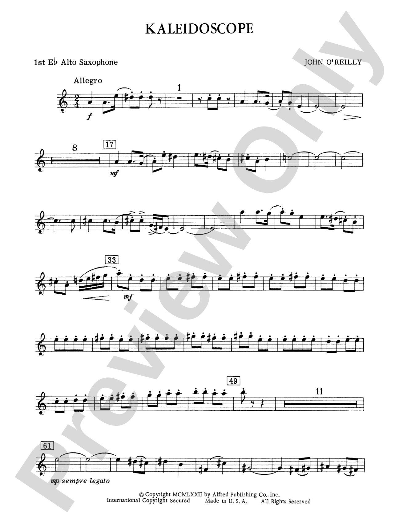Kaleidoscope: E-flat Alto Saxophone