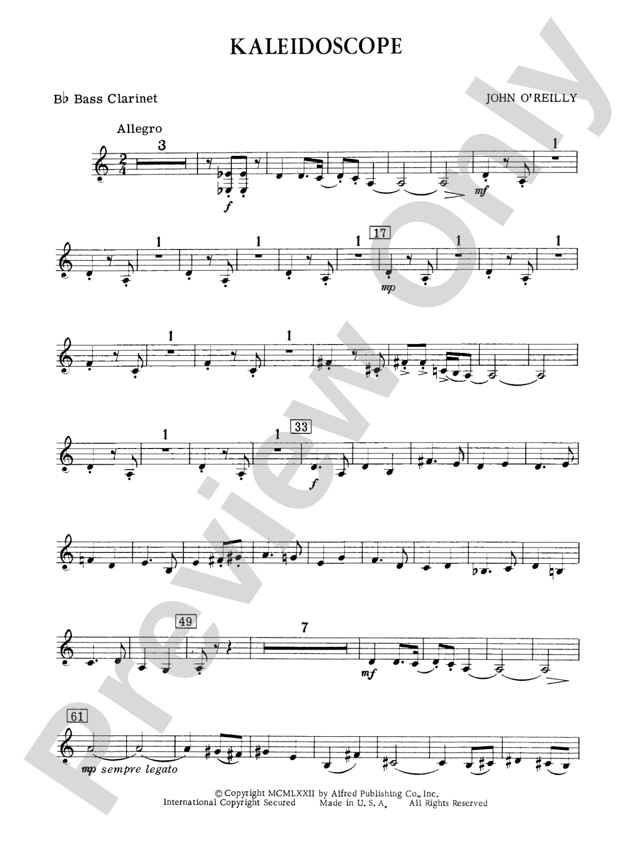 Kaleidoscope: B-flat Bass Clarinet
