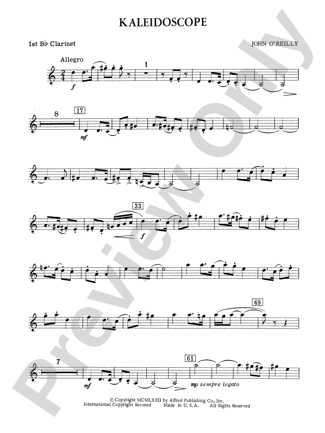 Kaleidoscope: 1st B-flat Clarinet