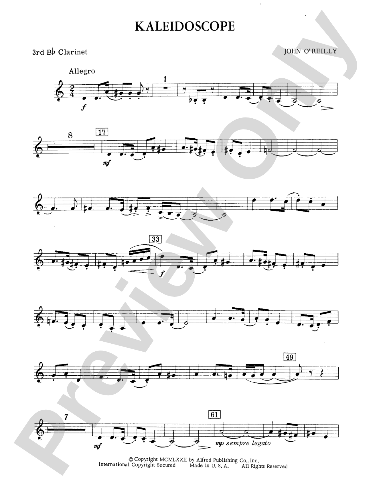 Kaleidoscope: 3rd B-flat Clarinet