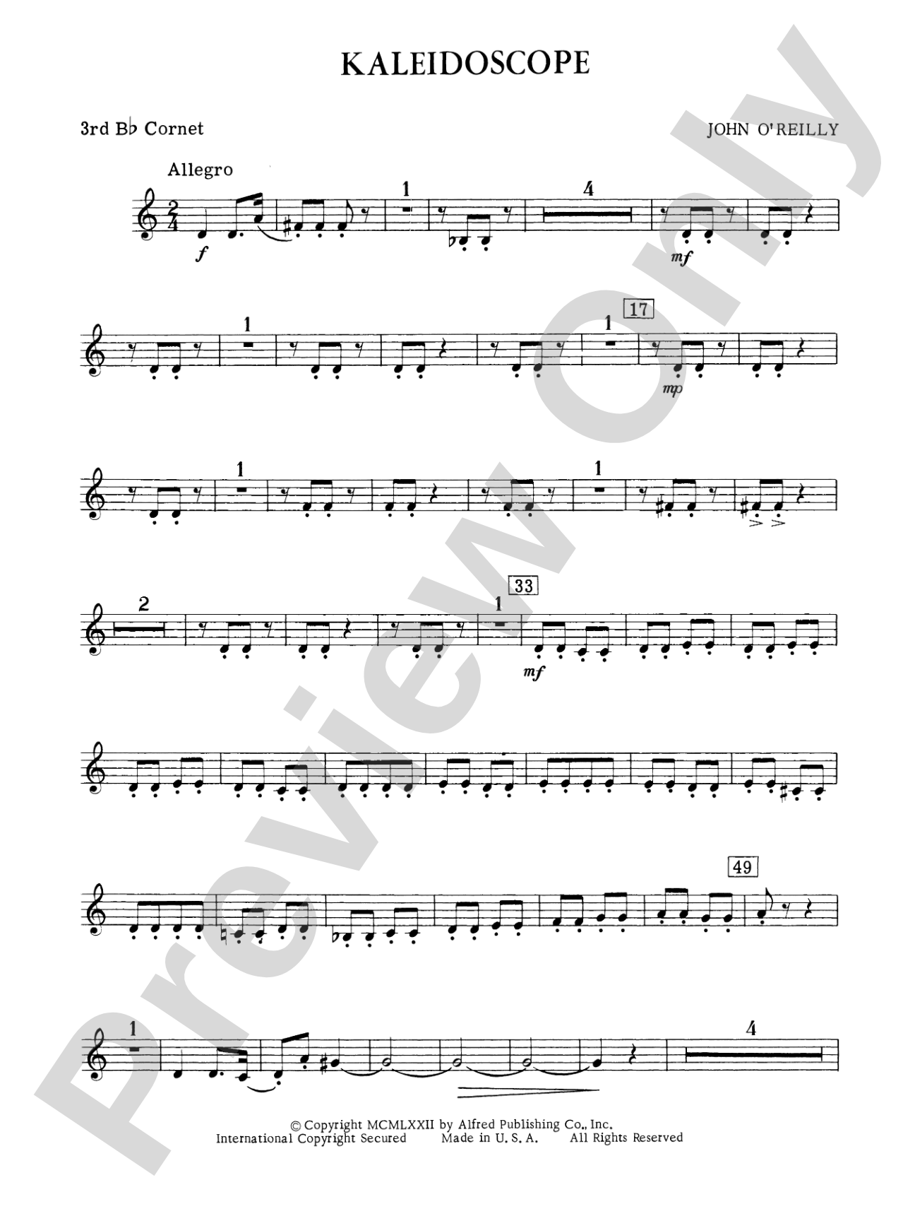 Kaleidoscope: 3rd B-flat Cornet