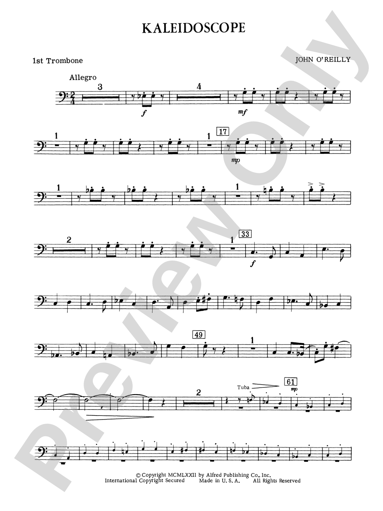 Kaleidoscope: 1st Trombone