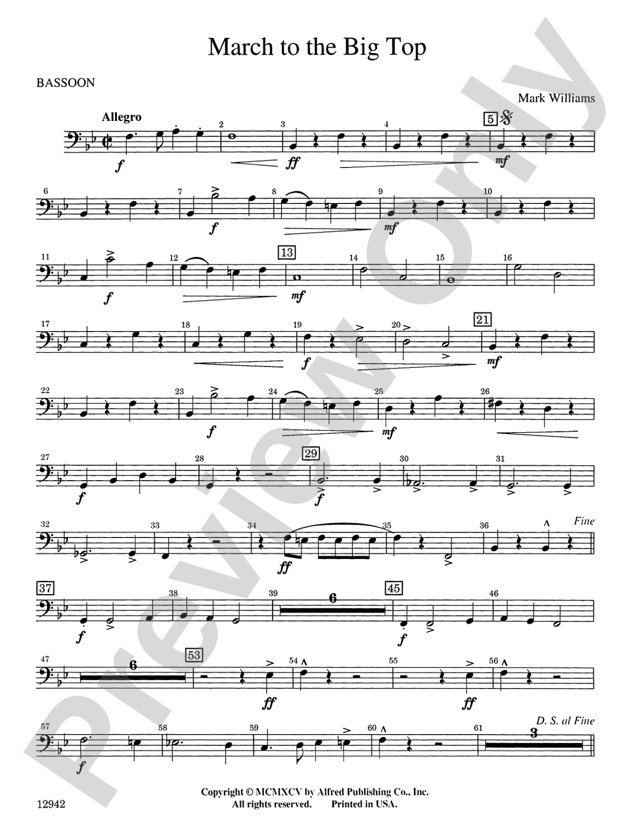 March to the Big Top: Bassoon