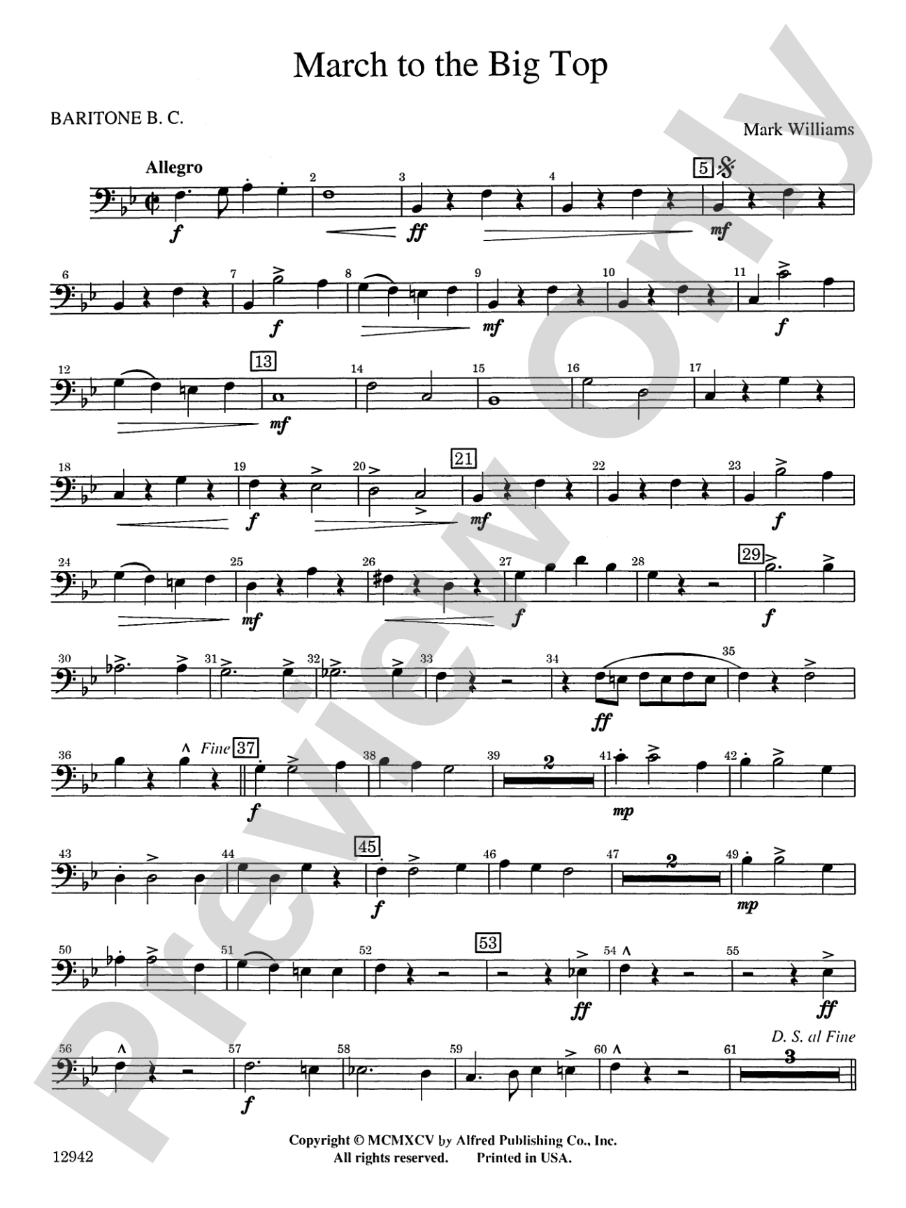 March to the Big Top: Baritone B.C.