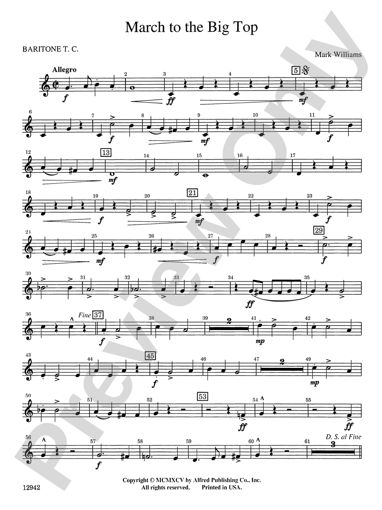 March to the Big Top: Baritone T.C.