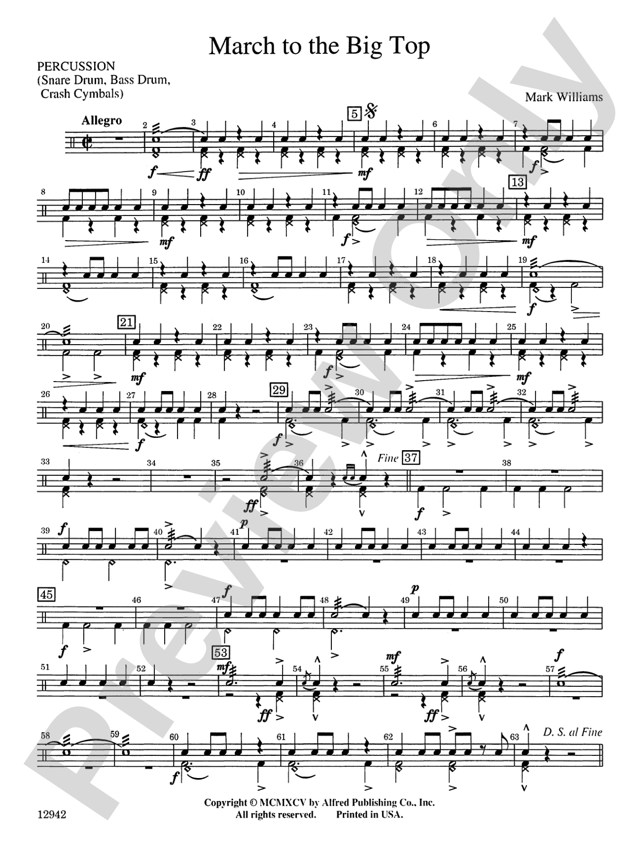 March to the Big Top: 1st Percussion