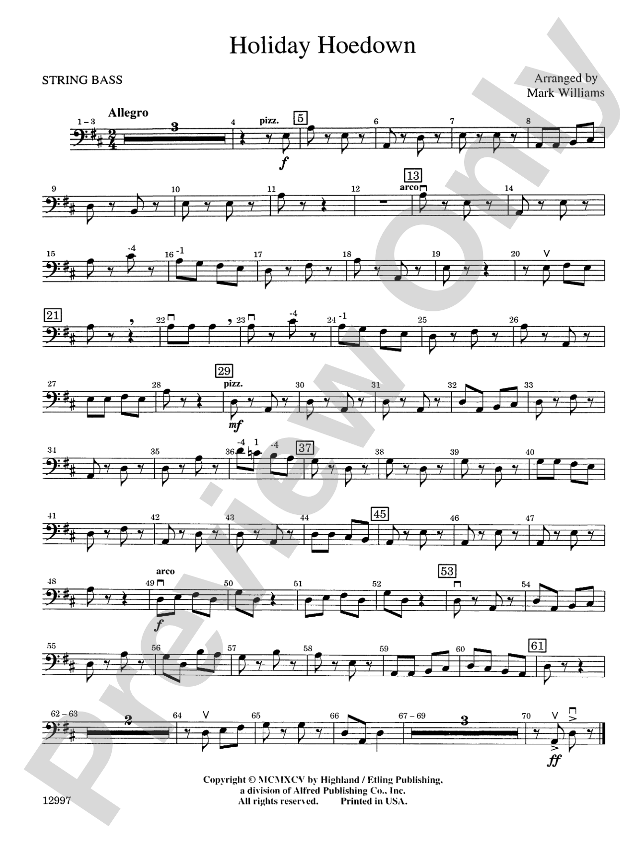Holiday Hoedown: String Bass