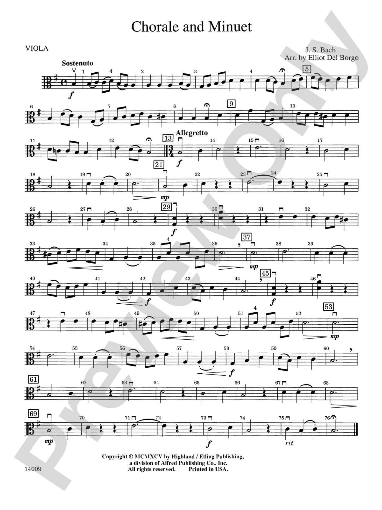 Chorale and Minuet: Viola