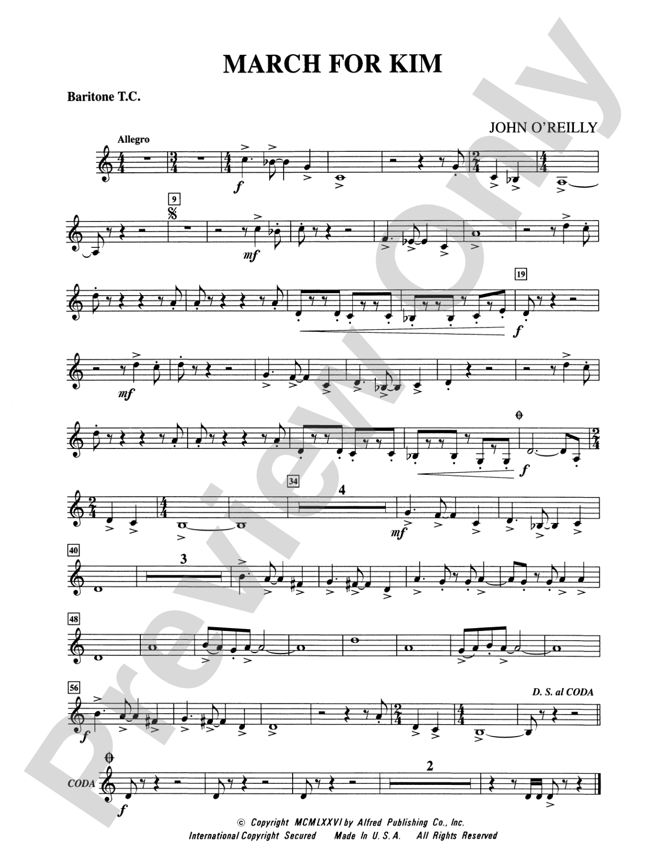 March for Kim: Baritone T.C.