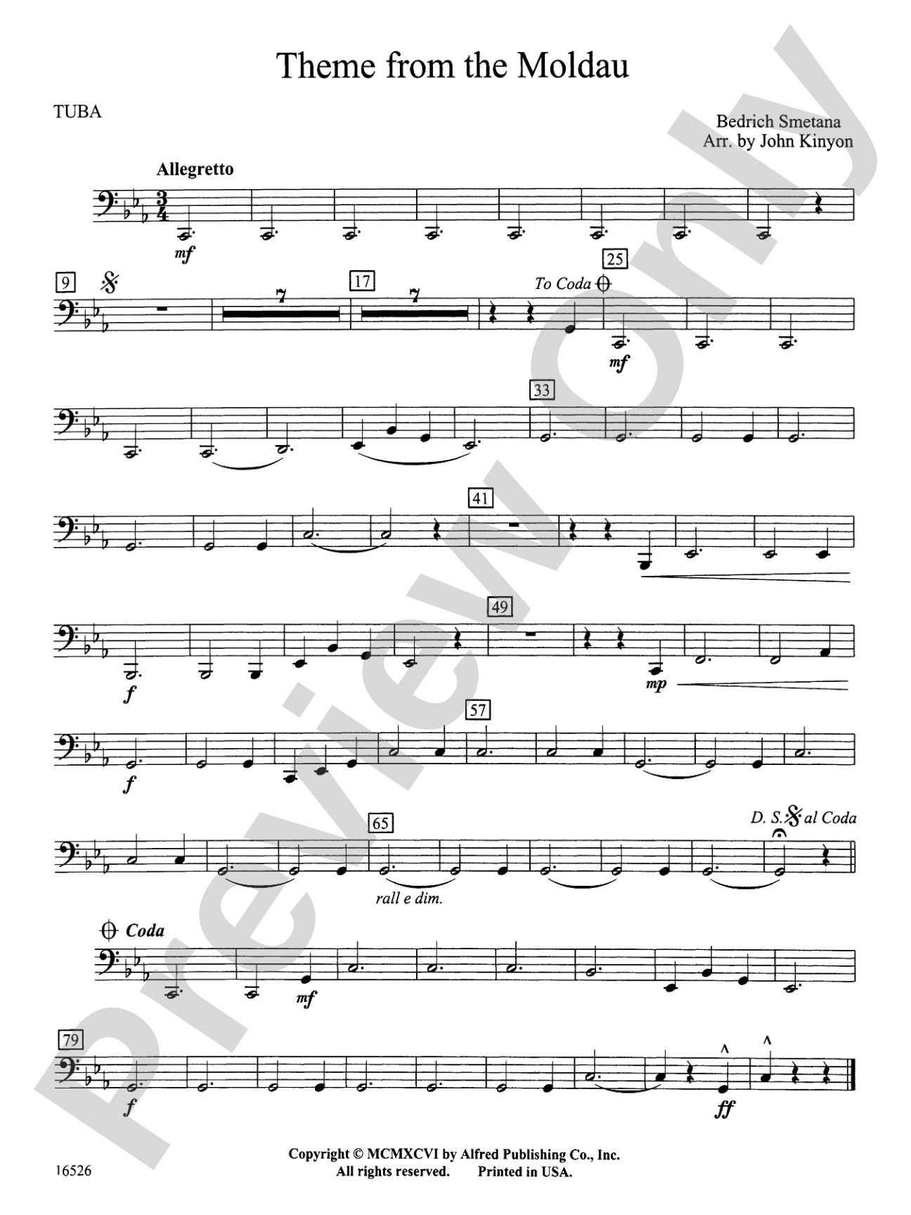 Theme from "The Moldau": Tuba