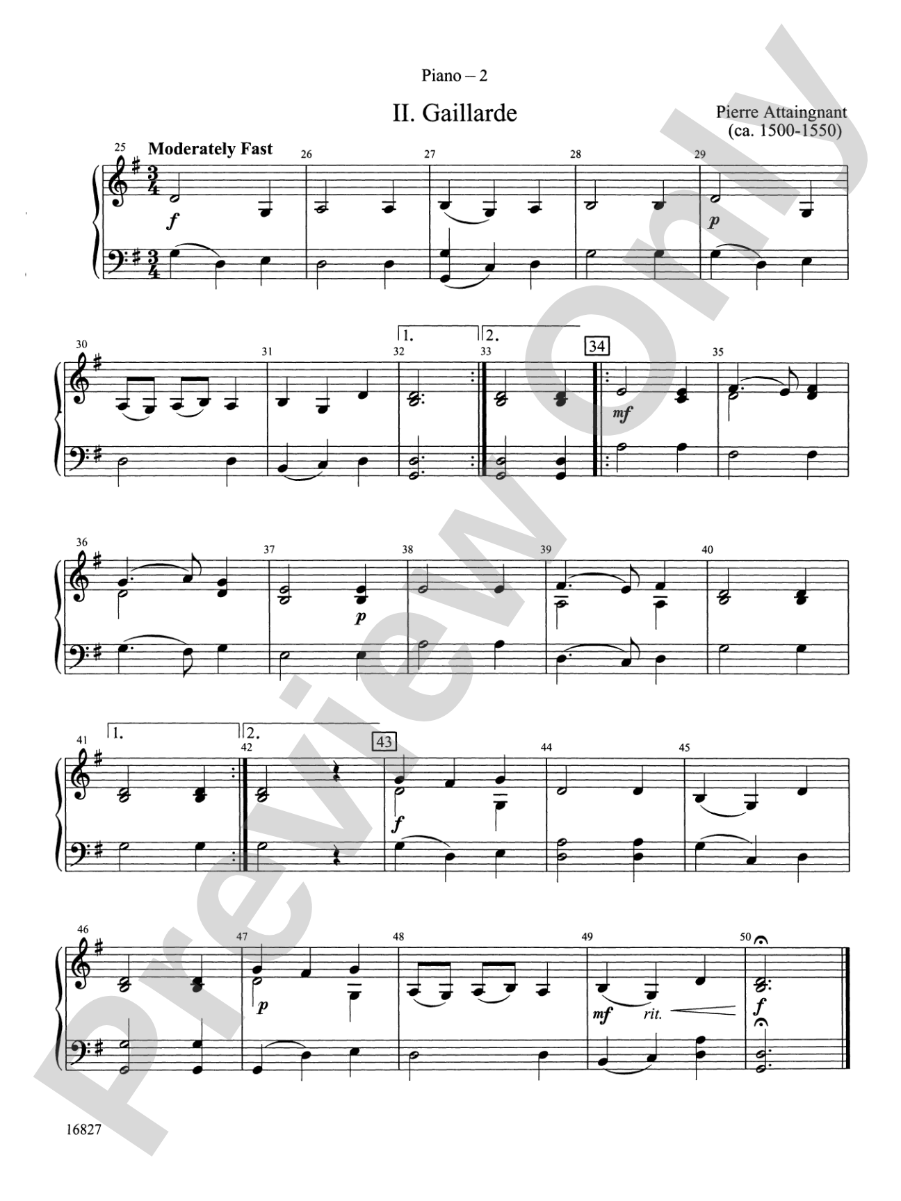 Renaissance Suite: Piano Accompaniment