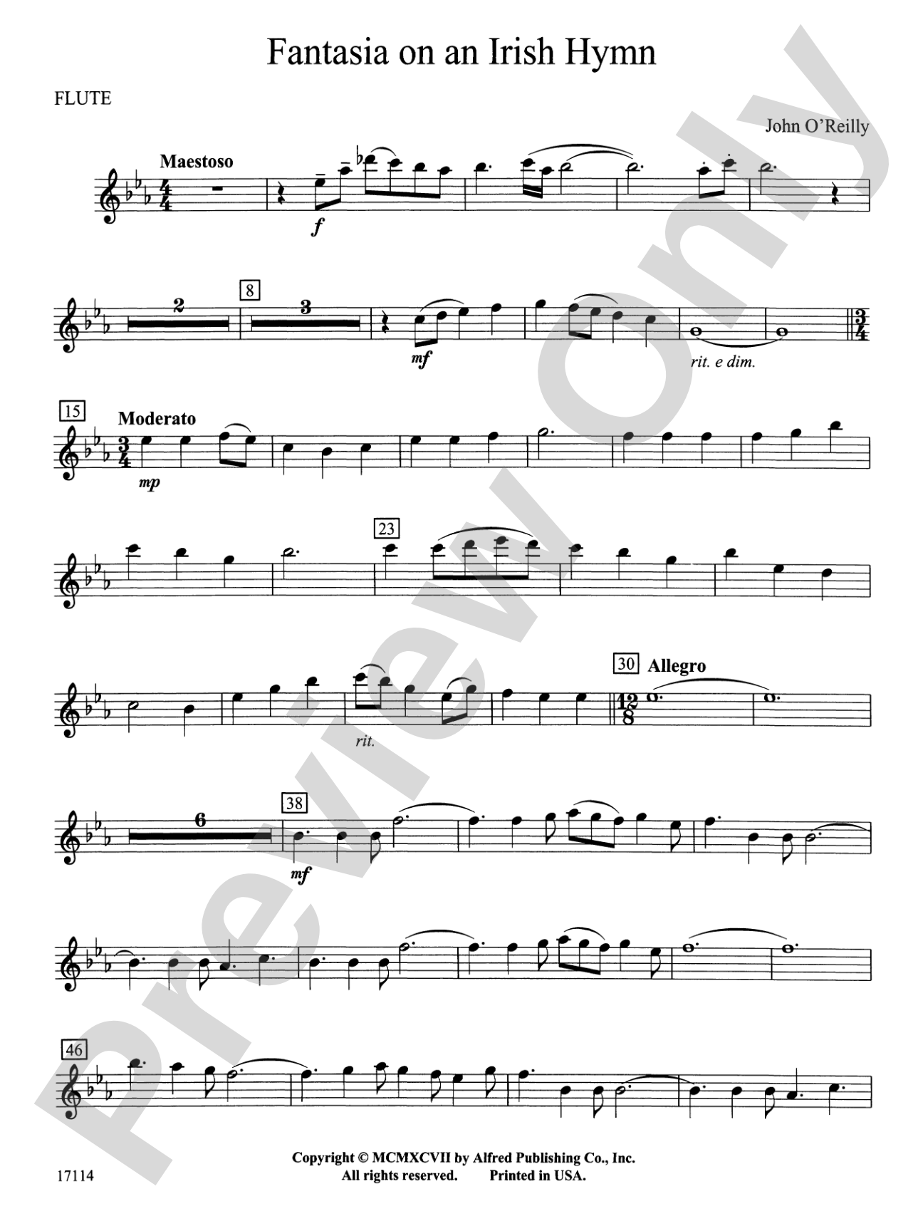 Fantasia on an Irish Hymn: Flute