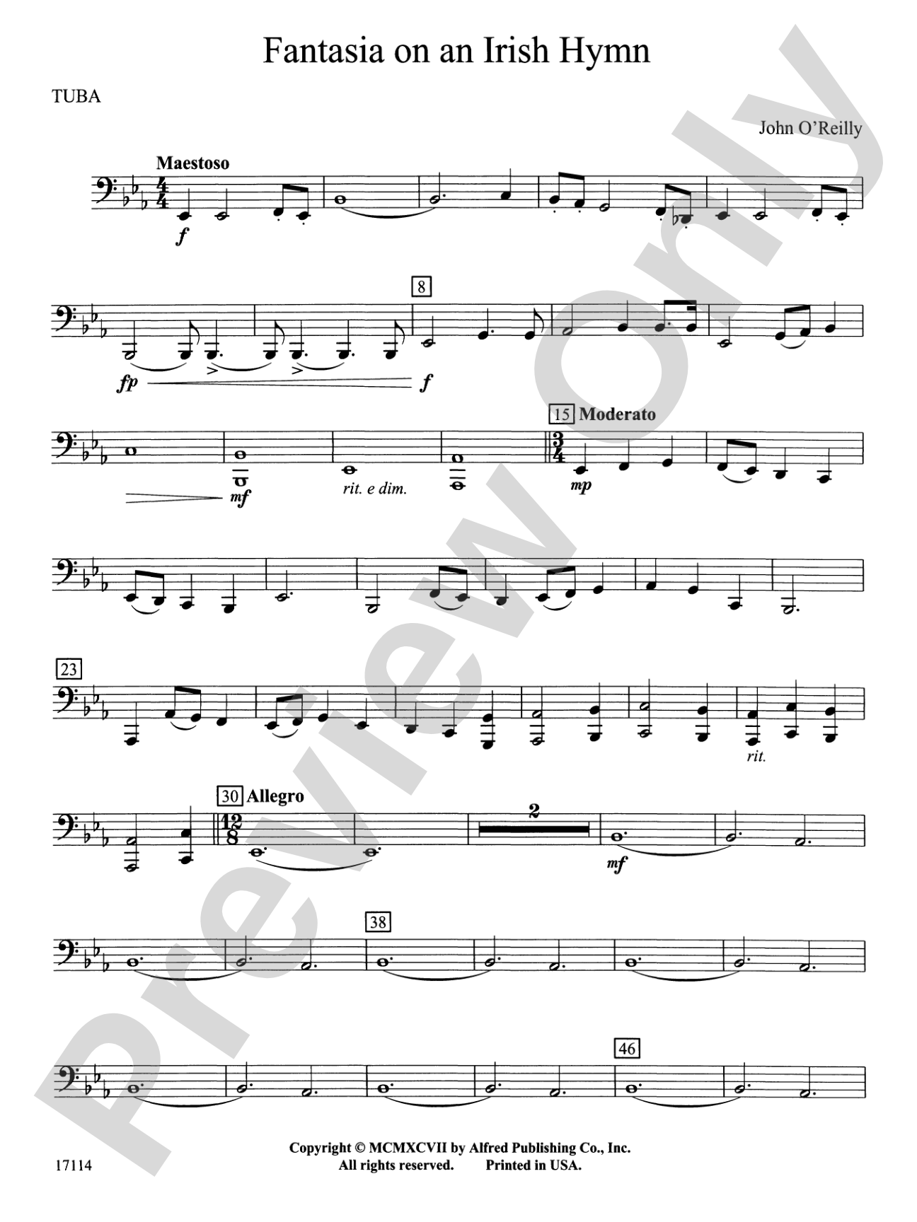 Fantasia on an Irish Hymn: Tuba