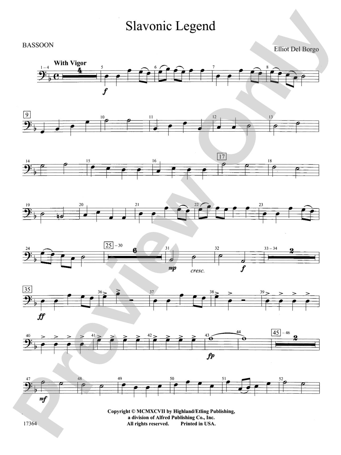 Slavonic Legend: Bassoon