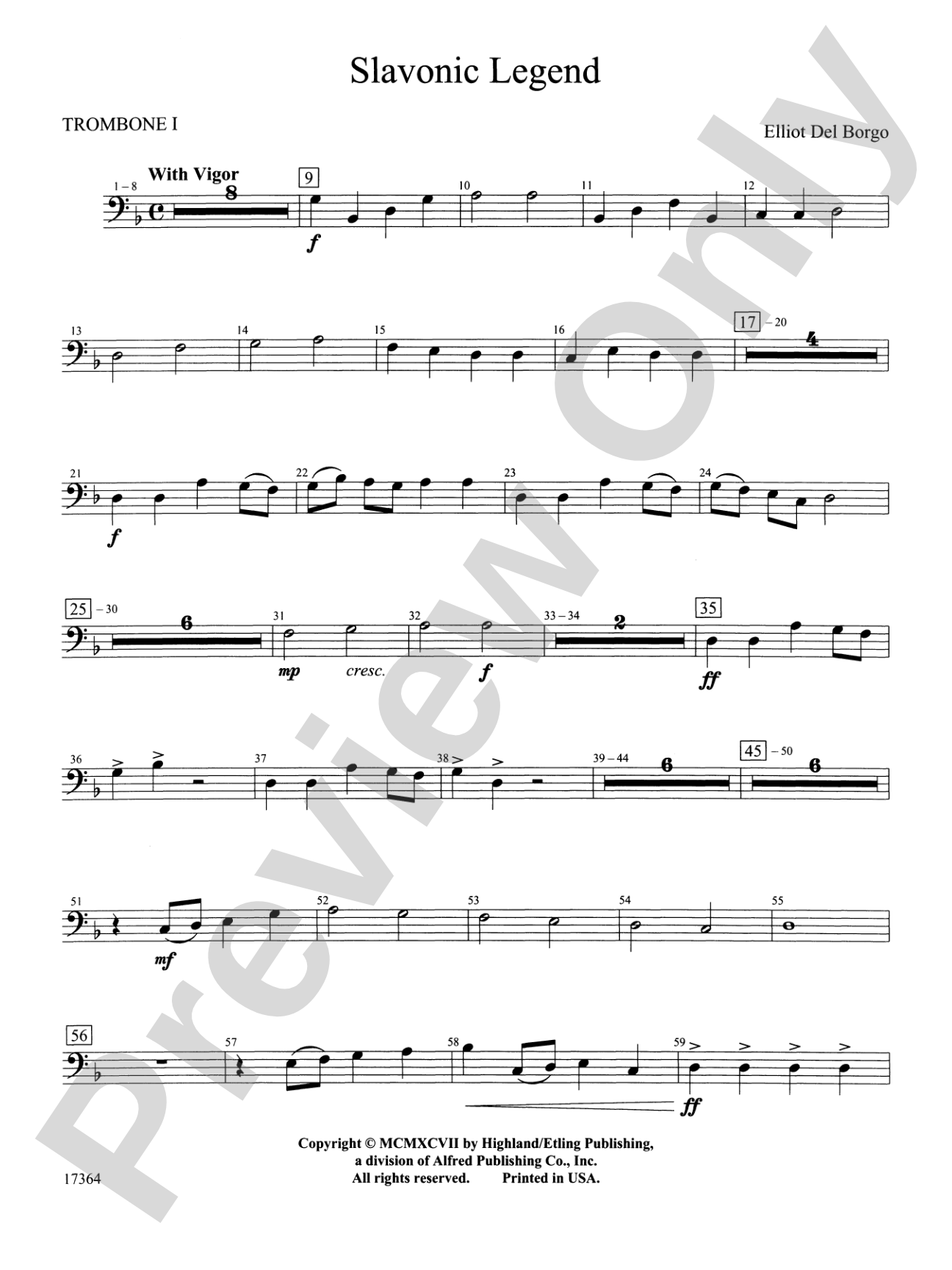 Slavonic Legend: 1st Trombone