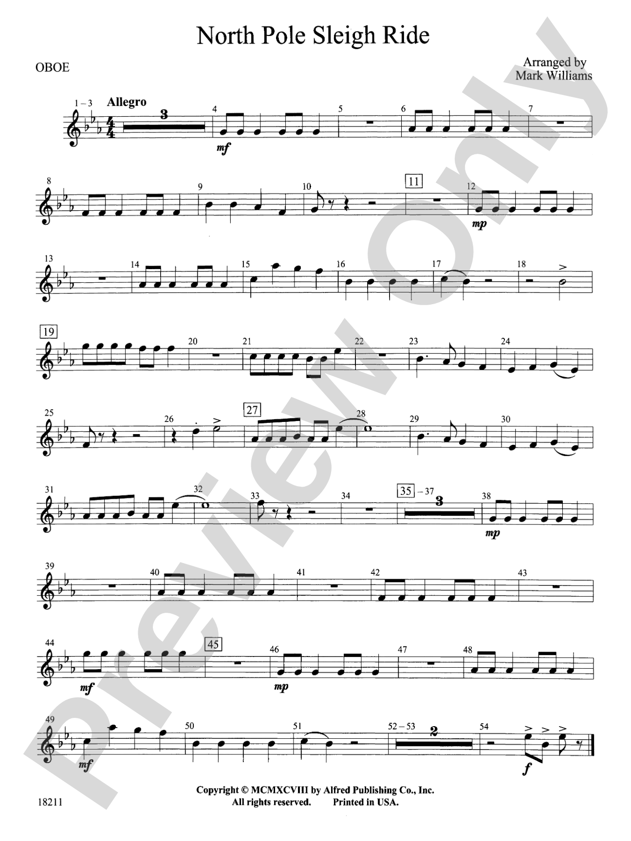 North Pole Sleigh Ride: Oboe