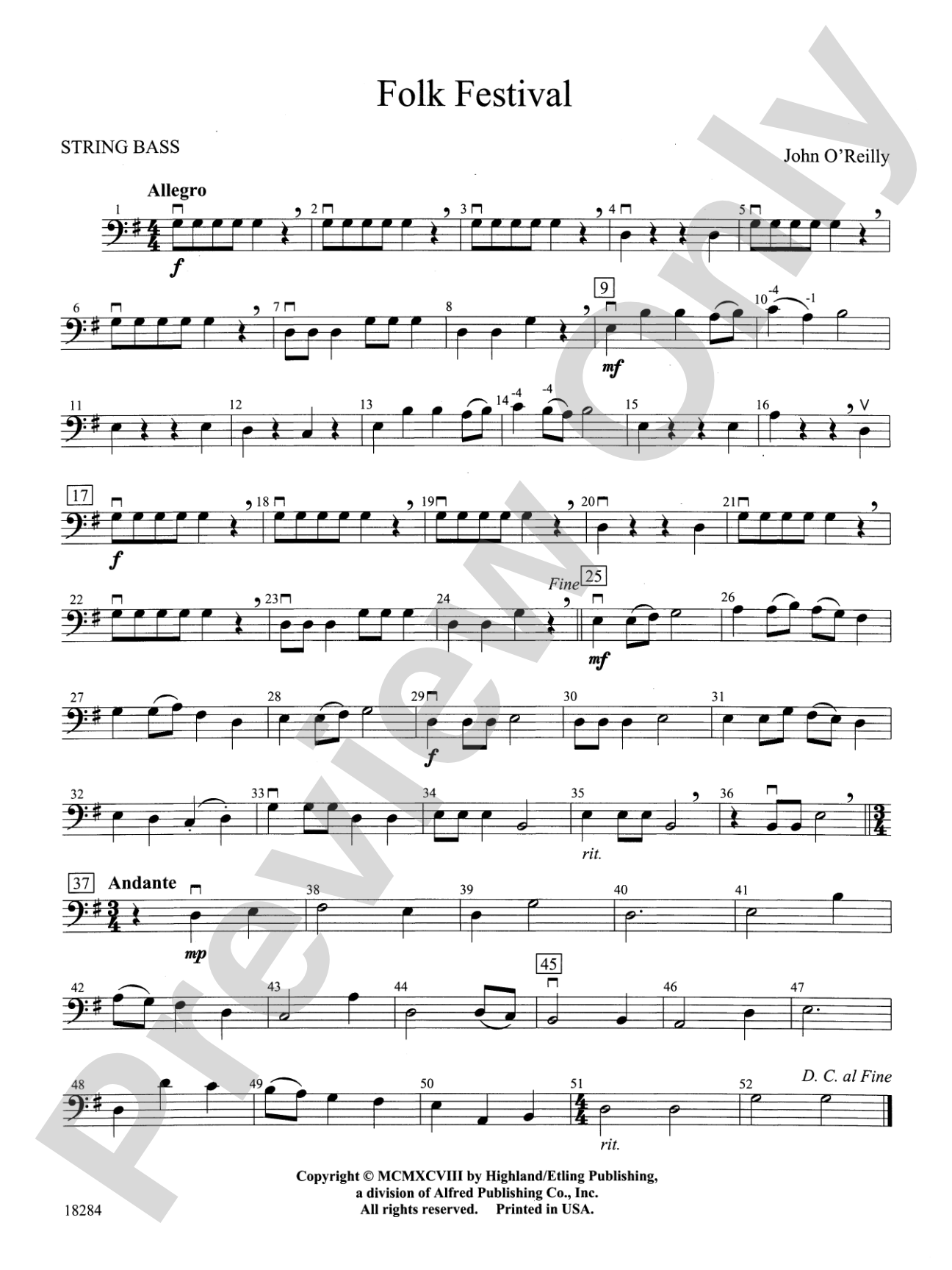 Folk Festival: String Bass
