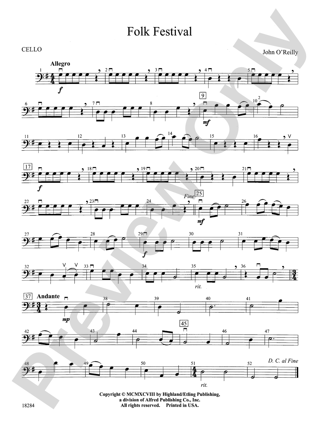 Folk Festival: Cello