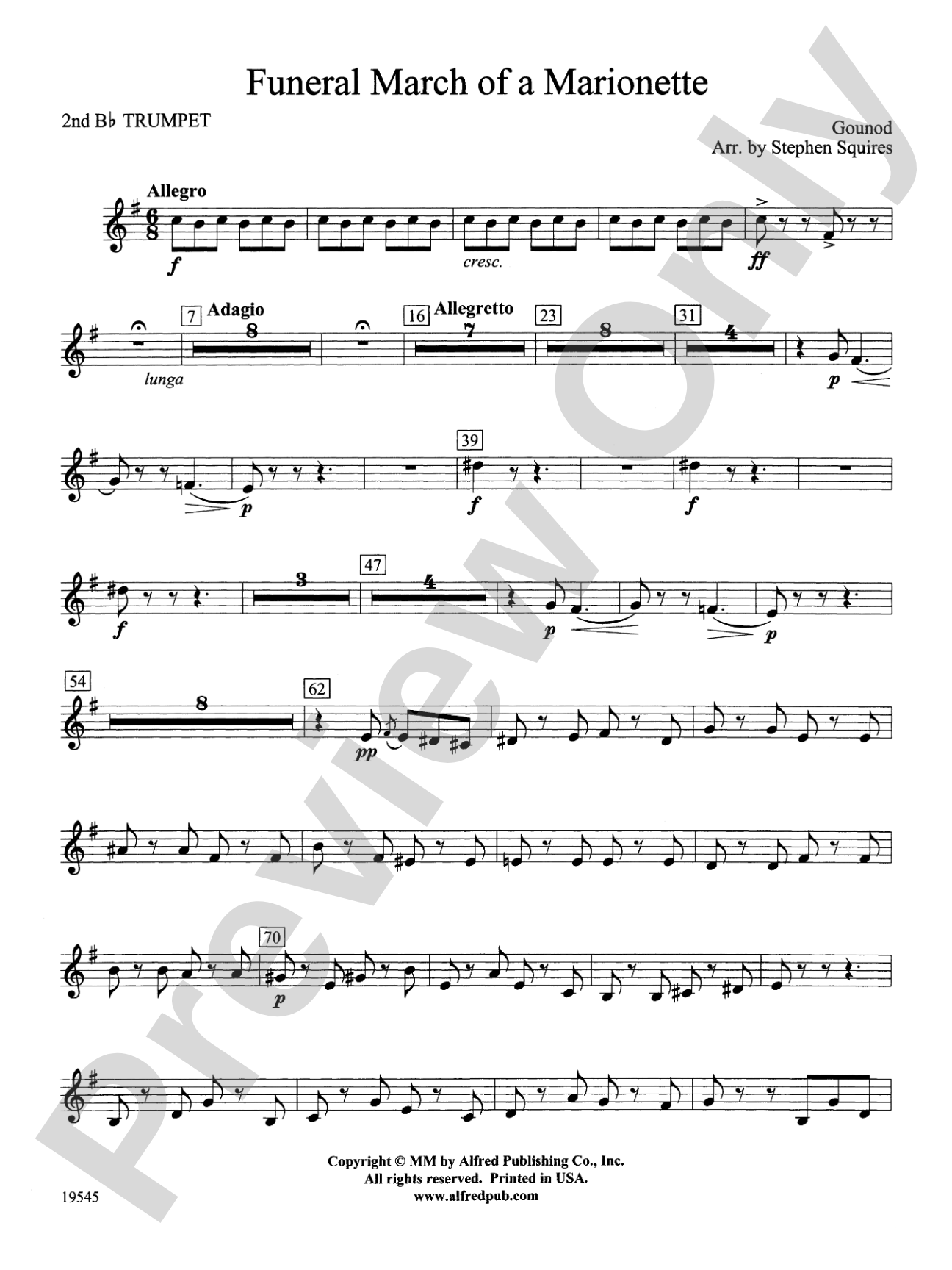 Funeral March of a Marionette: 2nd B-flat Trumpet