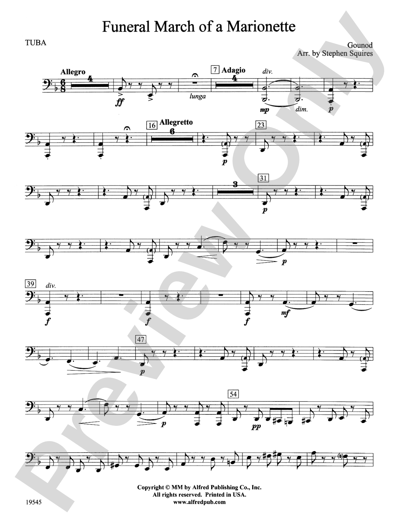 Funeral March of a Marionette: Tuba