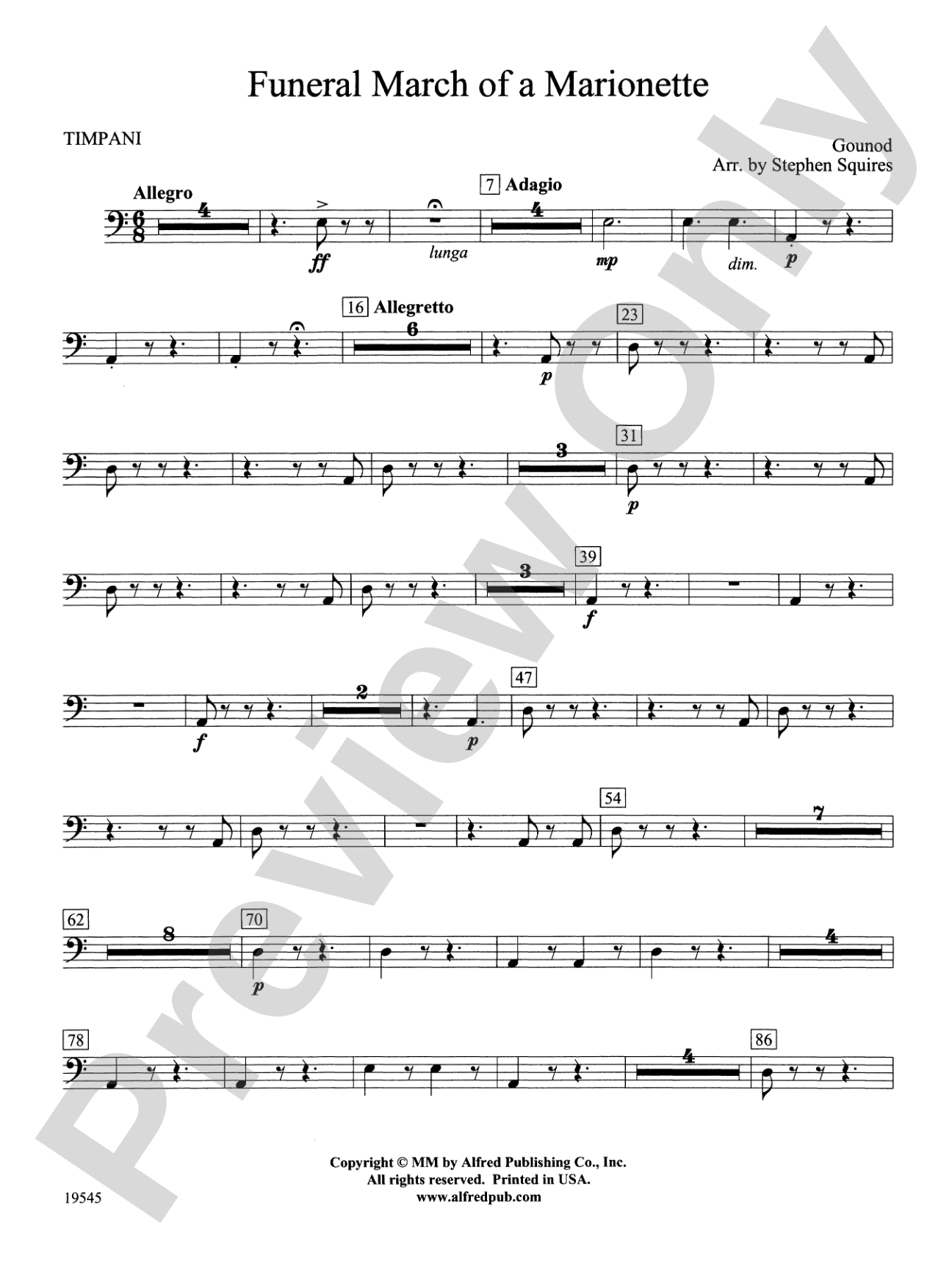 Funeral March of a Marionette: Timpani