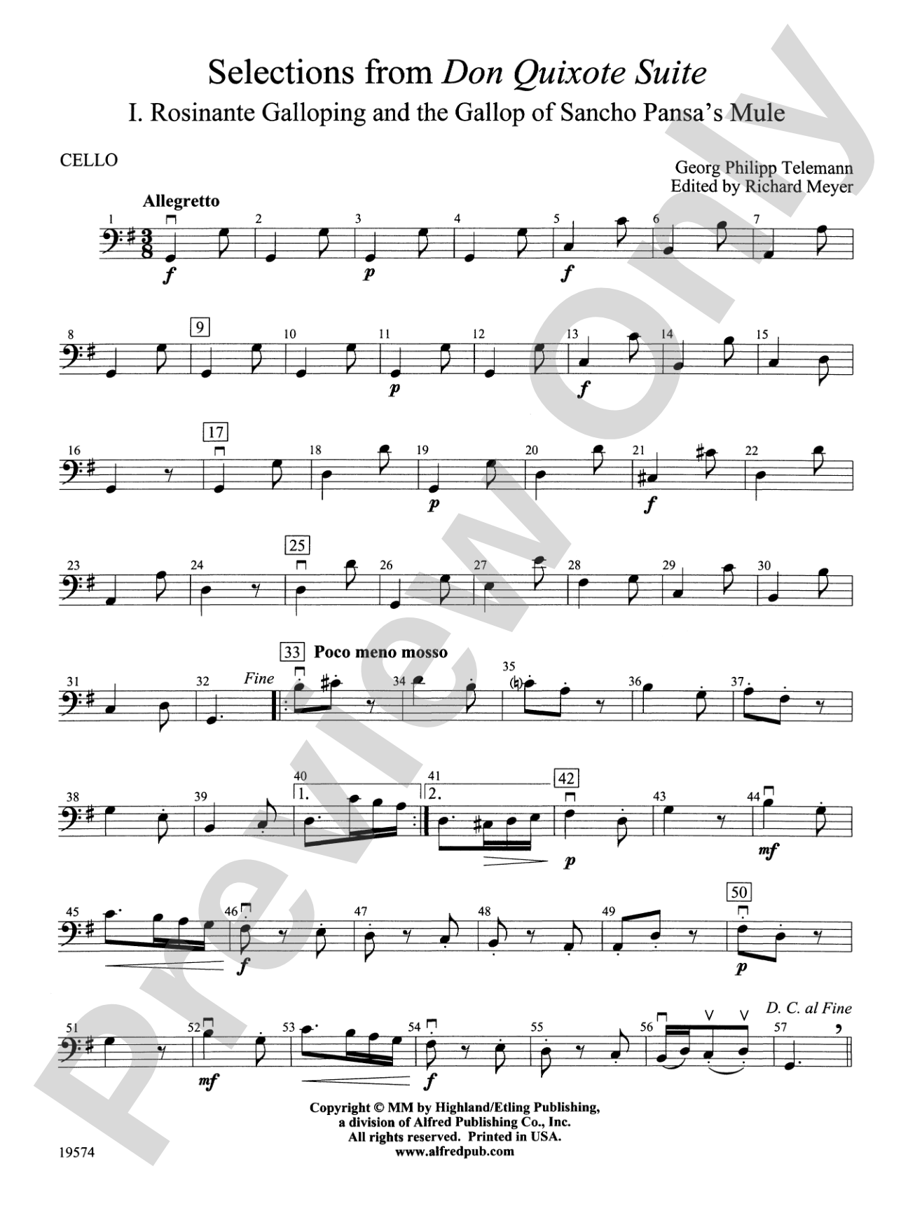 Selections from Don Quixote Suite: Cello