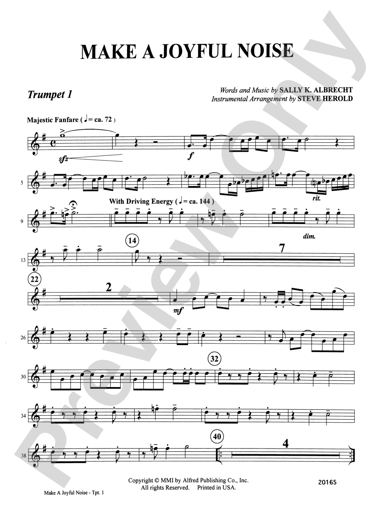 Make a Joyful Noise: 1st B-flat Trumpet: Choral SoundPax