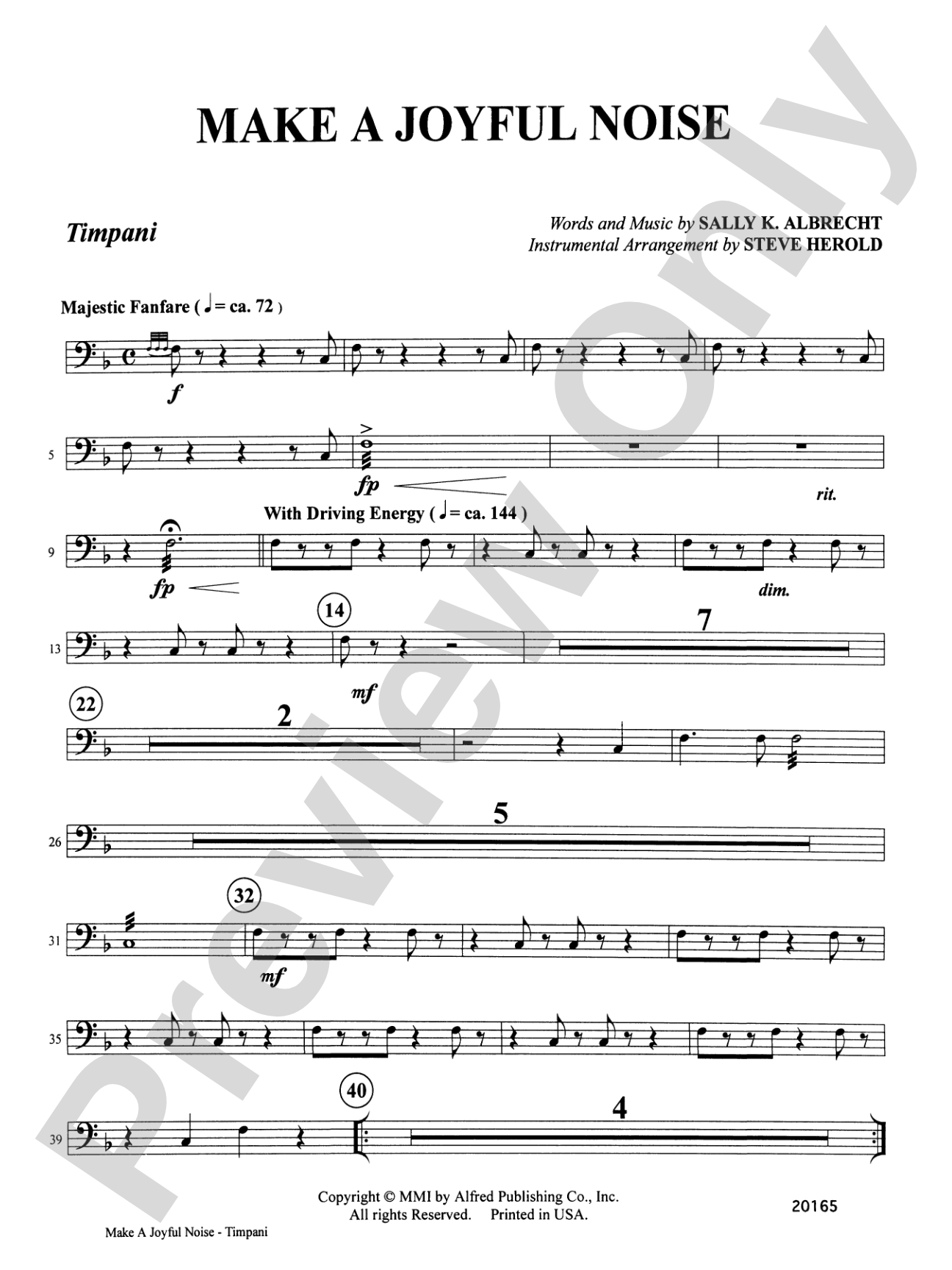 Make a Joyful Noise: Timpani: Choral SoundPax