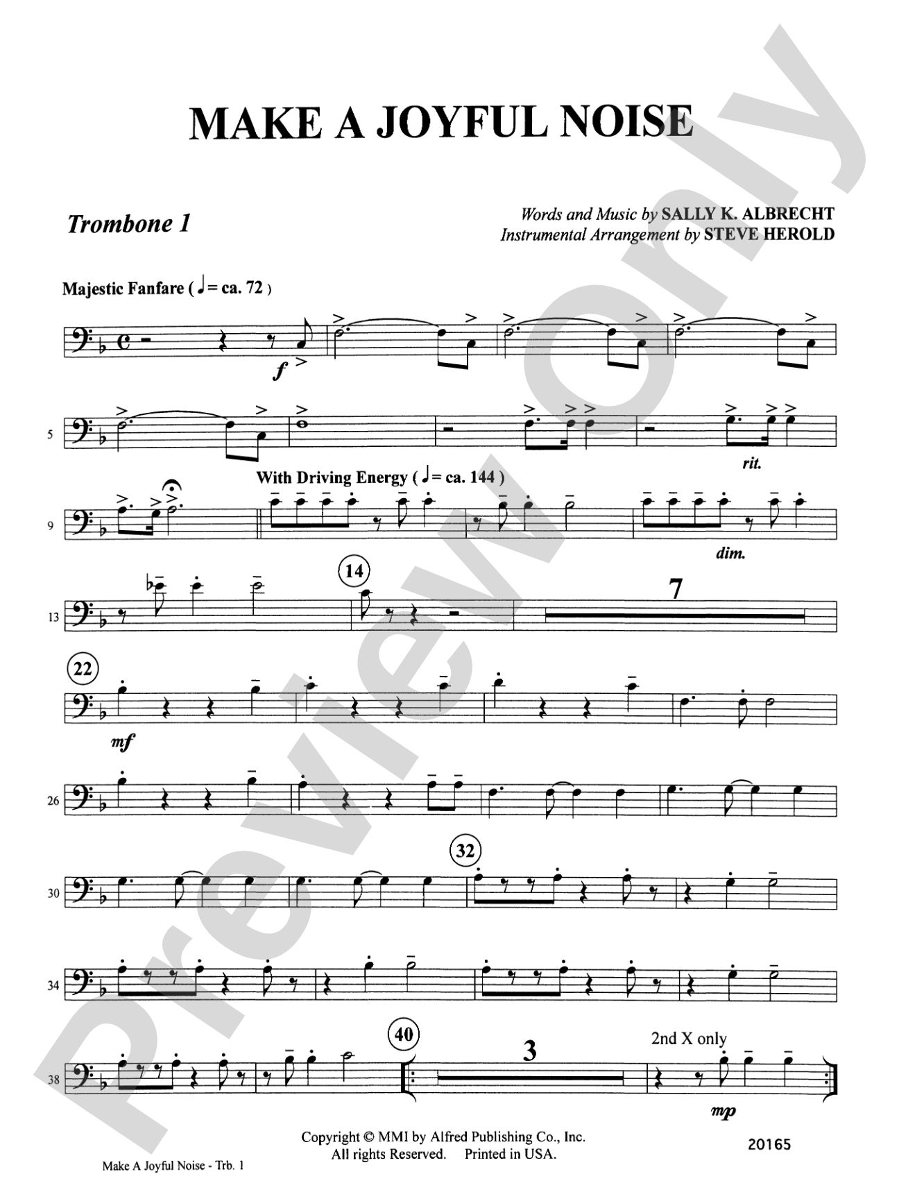 Make a Joyful Noise: 1st Trombone: Choral SoundPax