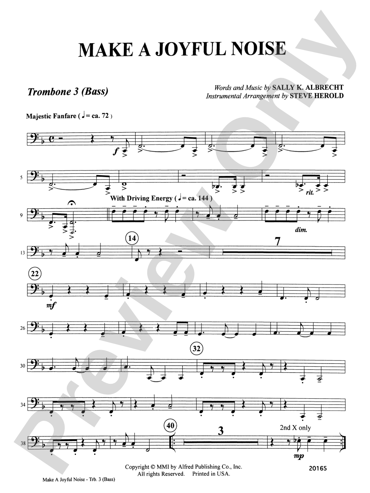 Make a Joyful Noise: 3rd Trombone: Choral SoundPax