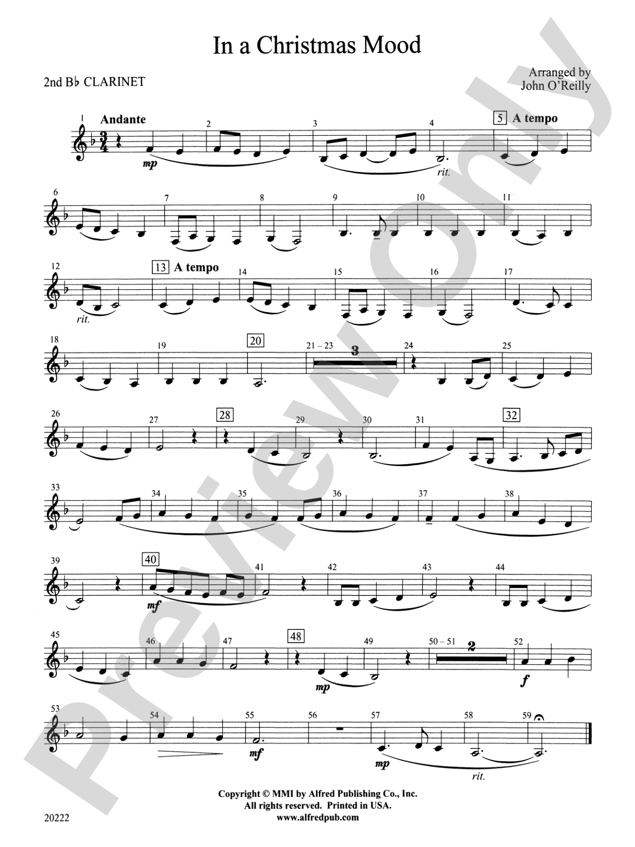 In a Christmas Mood: 2nd B-flat Clarinet