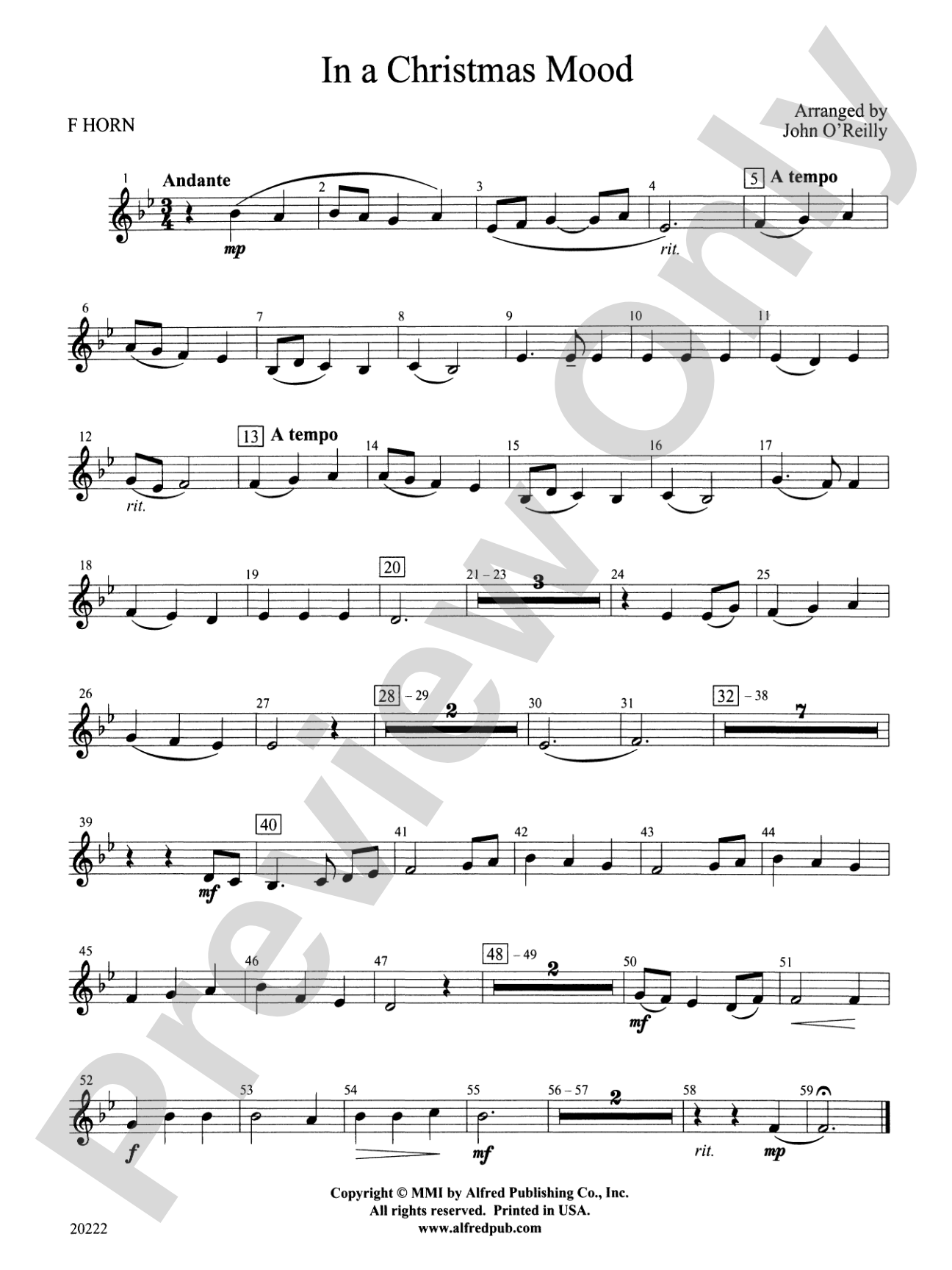 In a Christmas Mood: 1st F Horn