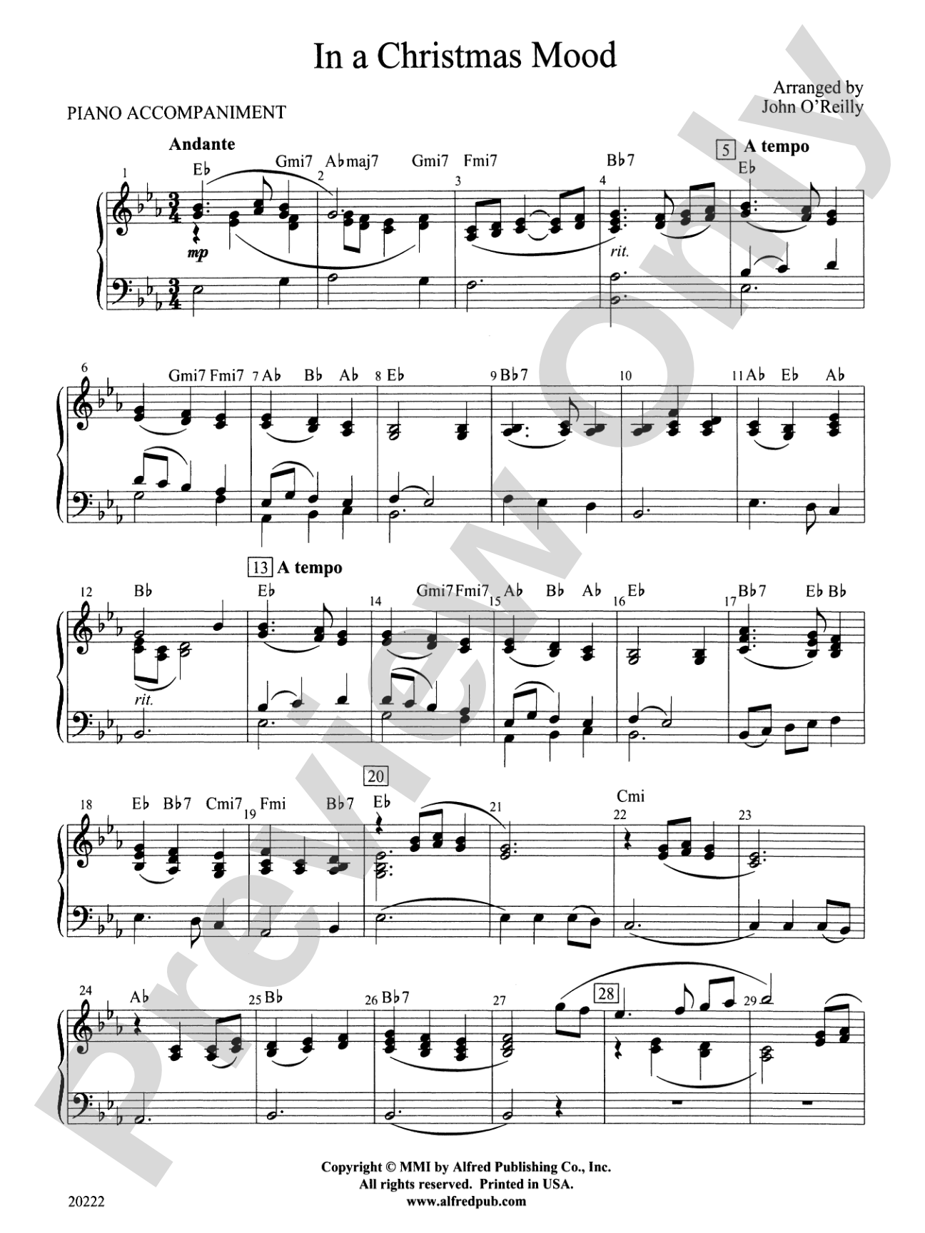 In a Christmas Mood: Piano Accompaniment