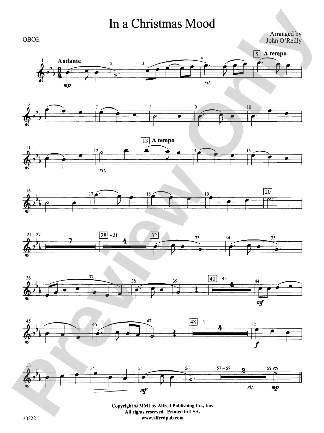 In a Christmas Mood: Oboe