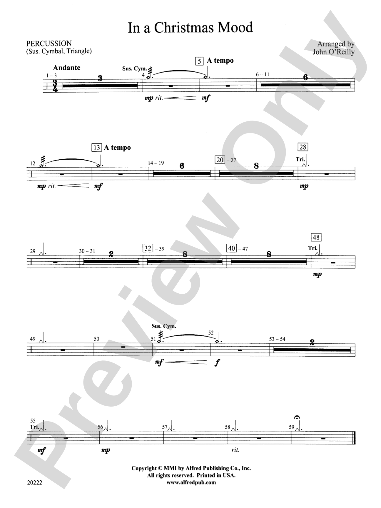 In a Christmas Mood: 1st Percussion