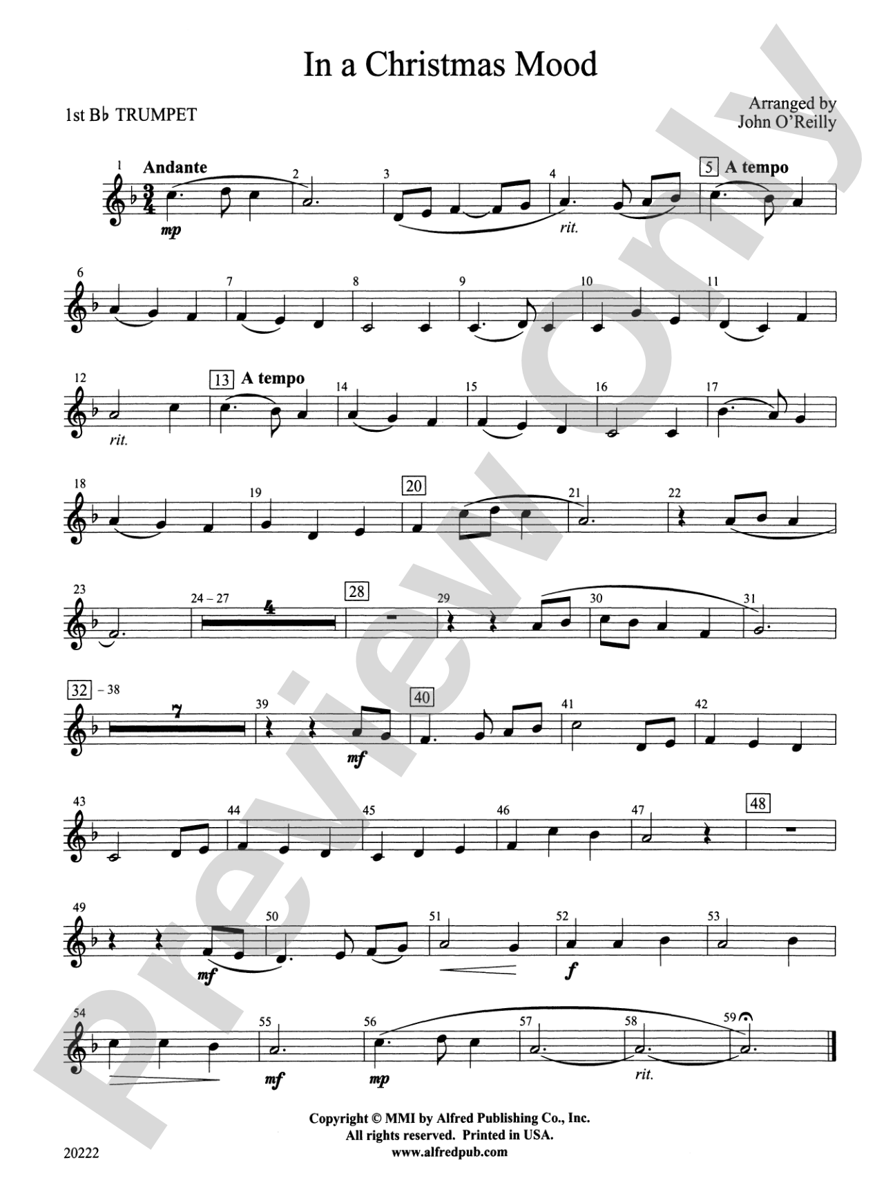 In a Christmas Mood: 1st B-flat Trumpet