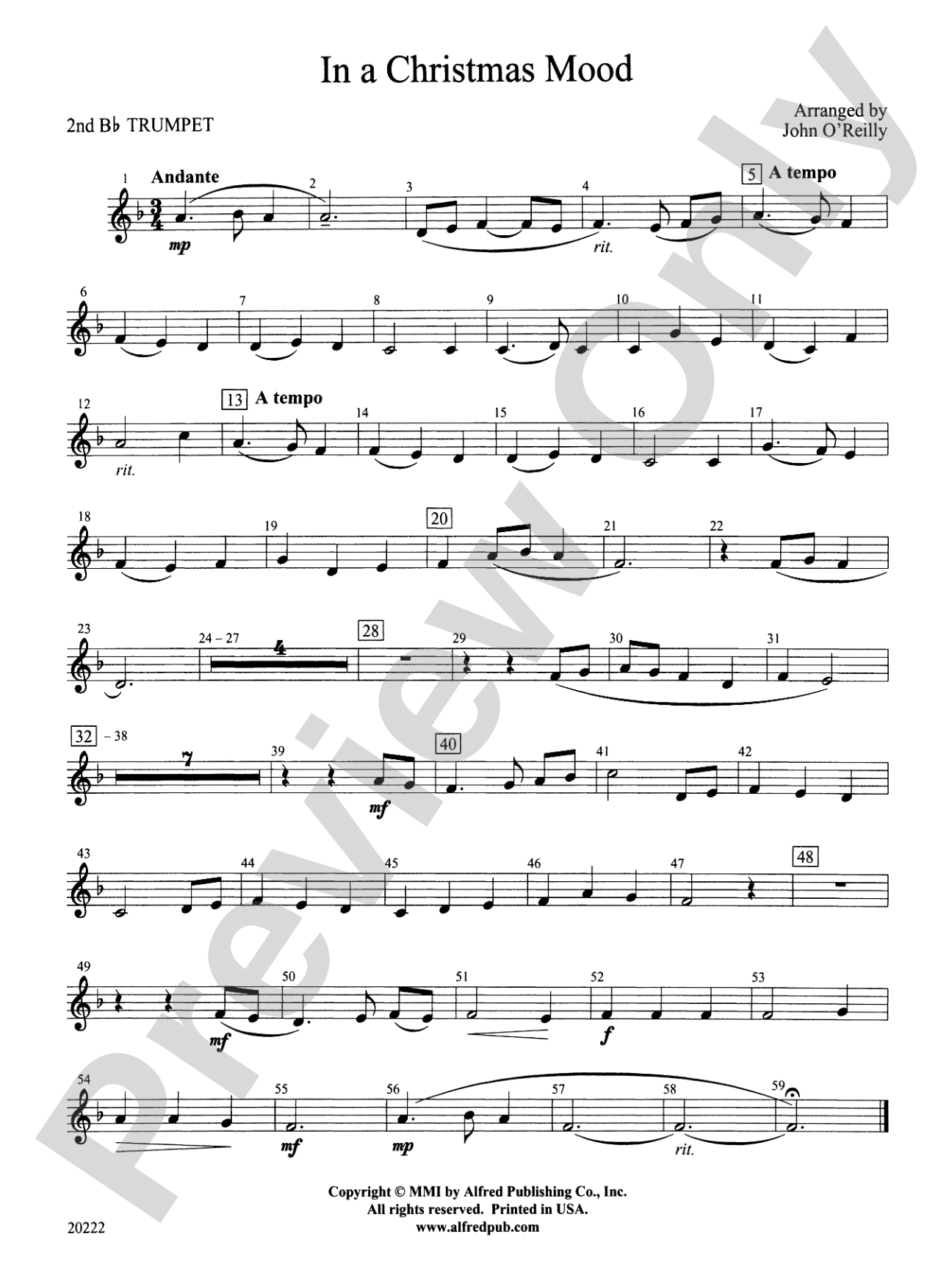 In a Christmas Mood: 2nd B-flat Trumpet