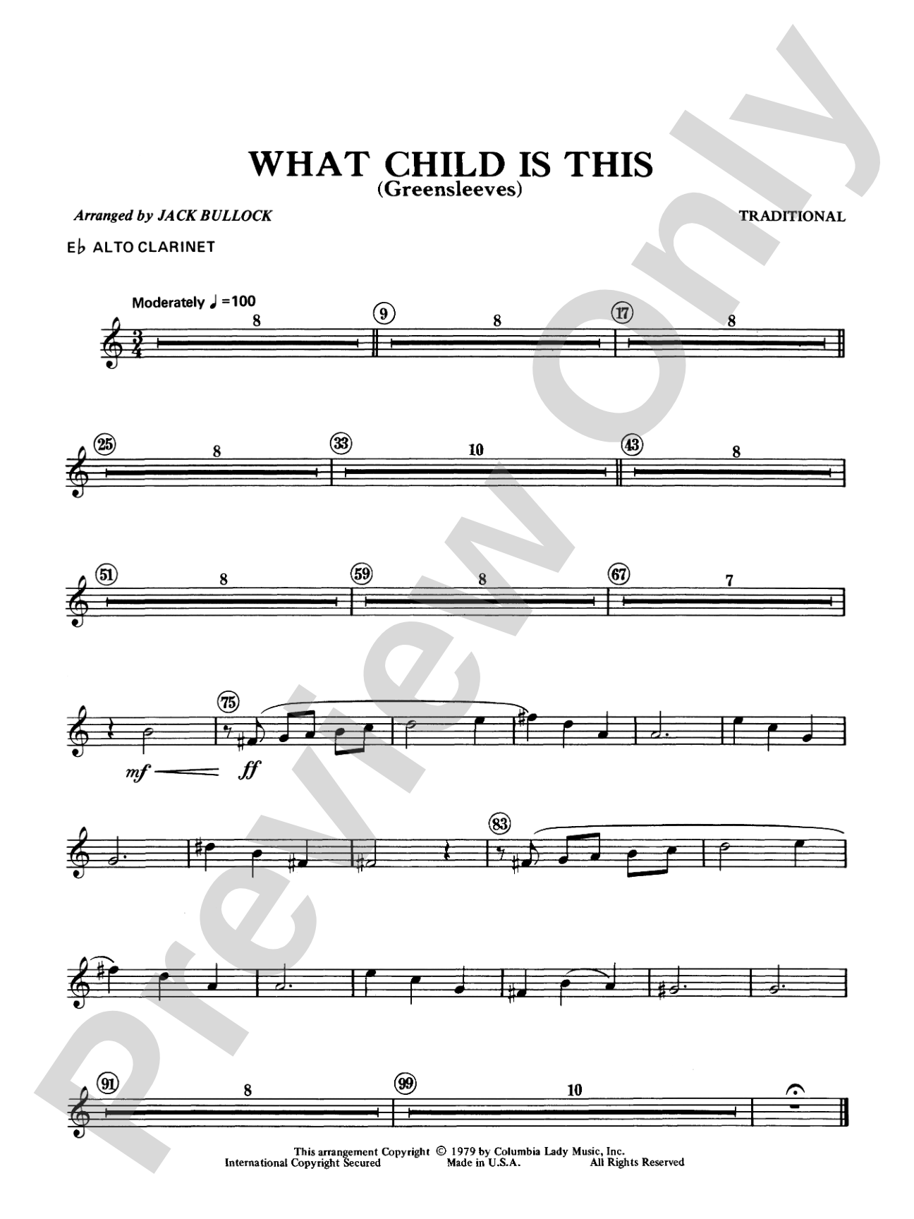 What Child Is This?: E-flat Alto Clarinet